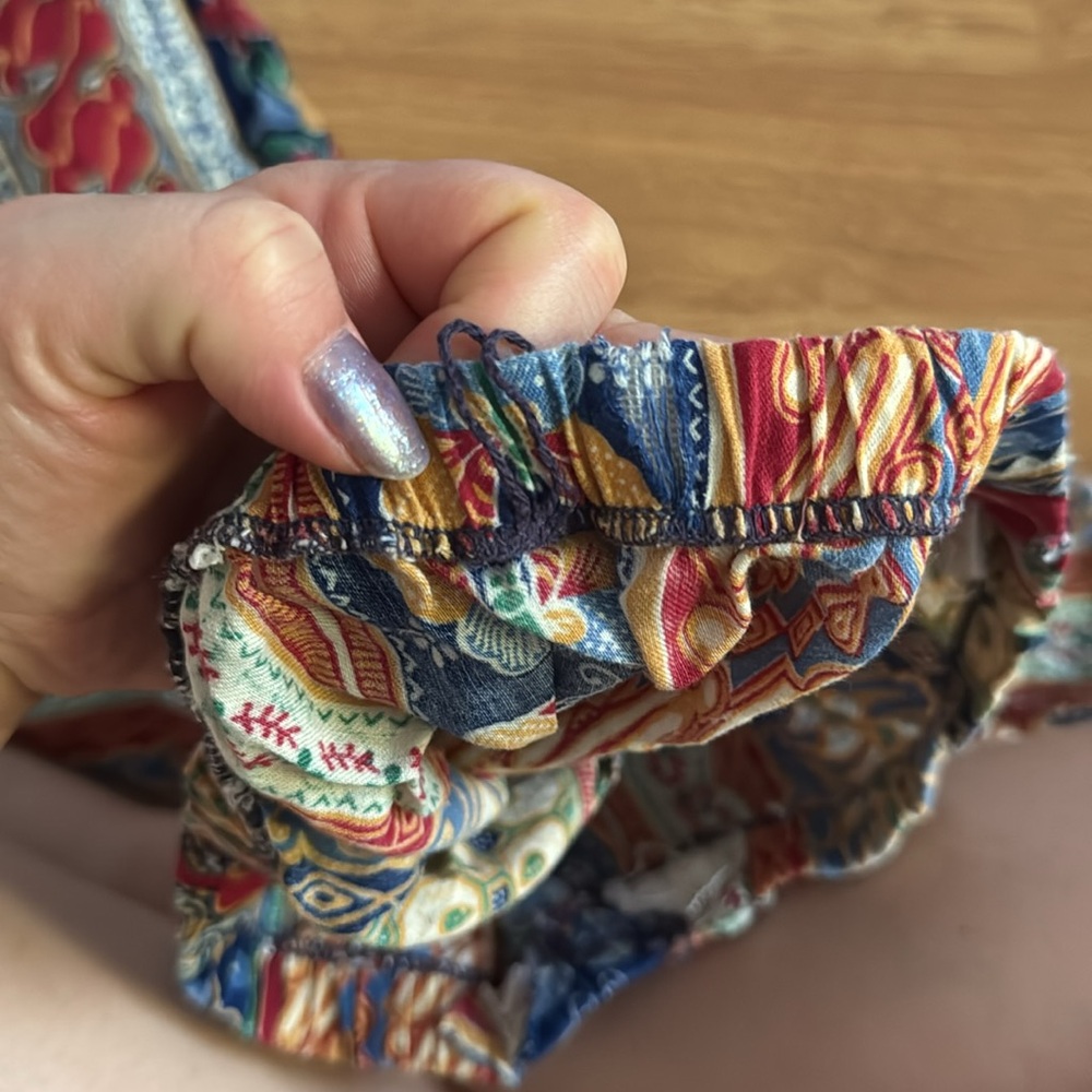 Vintage Pendulum Pants Rainbow Patchwork Flare Ra… - image 4